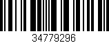 Código de barras (EAN, GTIN, SKU, ISBN): '34779296'