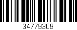 Código de barras (EAN, GTIN, SKU, ISBN): '34779309'
