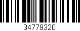 Código de barras (EAN, GTIN, SKU, ISBN): '34779320'