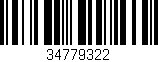 Código de barras (EAN, GTIN, SKU, ISBN): '34779322'