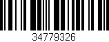 Código de barras (EAN, GTIN, SKU, ISBN): '34779326'