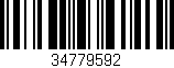 Código de barras (EAN, GTIN, SKU, ISBN): '34779592'