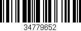 Código de barras (EAN, GTIN, SKU, ISBN): '34779652'