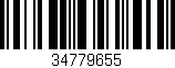 Código de barras (EAN, GTIN, SKU, ISBN): '34779655'