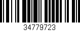 Código de barras (EAN, GTIN, SKU, ISBN): '34779723'