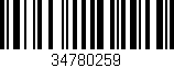 Código de barras (EAN, GTIN, SKU, ISBN): '34780259'