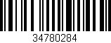 Código de barras (EAN, GTIN, SKU, ISBN): '34780284'