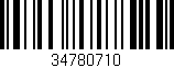 Código de barras (EAN, GTIN, SKU, ISBN): '34780710'