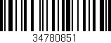 Código de barras (EAN, GTIN, SKU, ISBN): '34780851'