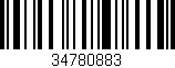 Código de barras (EAN, GTIN, SKU, ISBN): '34780883'