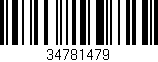 Código de barras (EAN, GTIN, SKU, ISBN): '34781479'