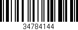 Código de barras (EAN, GTIN, SKU, ISBN): '34784144'