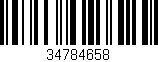 Código de barras (EAN, GTIN, SKU, ISBN): '34784658'
