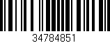 Código de barras (EAN, GTIN, SKU, ISBN): '34784851'
