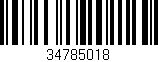 Código de barras (EAN, GTIN, SKU, ISBN): '34785018'