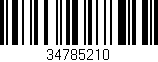 Código de barras (EAN, GTIN, SKU, ISBN): '34785210'
