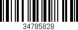 Código de barras (EAN, GTIN, SKU, ISBN): '34785828'