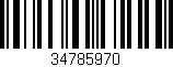 Código de barras (EAN, GTIN, SKU, ISBN): '34785970'
