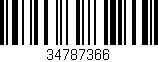 Código de barras (EAN, GTIN, SKU, ISBN): '34787366'