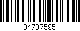 Código de barras (EAN, GTIN, SKU, ISBN): '34787595'