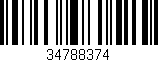 Código de barras (EAN, GTIN, SKU, ISBN): '34788374'