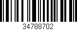 Código de barras (EAN, GTIN, SKU, ISBN): '34788702'