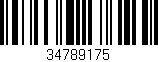 Código de barras (EAN, GTIN, SKU, ISBN): '34789175'