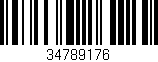 Código de barras (EAN, GTIN, SKU, ISBN): '34789176'