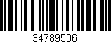 Código de barras (EAN, GTIN, SKU, ISBN): '34789506'