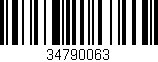 Código de barras (EAN, GTIN, SKU, ISBN): '34790063'