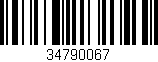 Código de barras (EAN, GTIN, SKU, ISBN): '34790067'