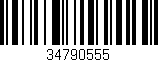 Código de barras (EAN, GTIN, SKU, ISBN): '34790555'