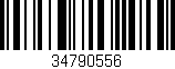 Código de barras (EAN, GTIN, SKU, ISBN): '34790556'