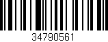Código de barras (EAN, GTIN, SKU, ISBN): '34790561'