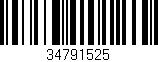 Código de barras (EAN, GTIN, SKU, ISBN): '34791525'