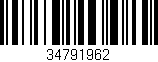 Código de barras (EAN, GTIN, SKU, ISBN): '34791962'