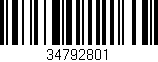 Código de barras (EAN, GTIN, SKU, ISBN): '34792801'