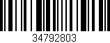 Código de barras (EAN, GTIN, SKU, ISBN): '34792803'