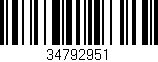 Código de barras (EAN, GTIN, SKU, ISBN): '34792951'