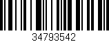 Código de barras (EAN, GTIN, SKU, ISBN): '34793542'