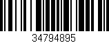 Código de barras (EAN, GTIN, SKU, ISBN): '34794895'
