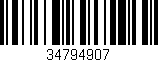 Código de barras (EAN, GTIN, SKU, ISBN): '34794907'