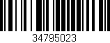 Código de barras (EAN, GTIN, SKU, ISBN): '34795023'