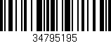 Código de barras (EAN, GTIN, SKU, ISBN): '34795195'