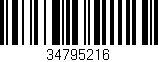 Código de barras (EAN, GTIN, SKU, ISBN): '34795216'
