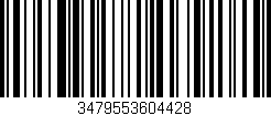 Código de barras (EAN, GTIN, SKU, ISBN): '3479553604428'