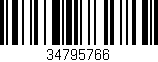 Código de barras (EAN, GTIN, SKU, ISBN): '34795766'