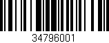 Código de barras (EAN, GTIN, SKU, ISBN): '34796001'