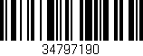 Código de barras (EAN, GTIN, SKU, ISBN): '34797190'