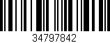 Código de barras (EAN, GTIN, SKU, ISBN): '34797842'